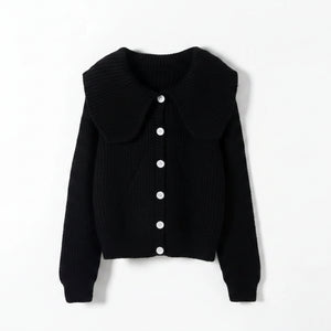 Peter Pan Collar Drop-Shoulder Cardigan Winteres