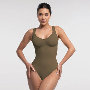 Diamond Neck Seamless Shaper Bodysuit Winteres