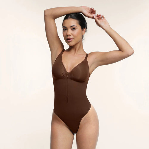 Zippered Tummy-Control Bodysuit Winteres