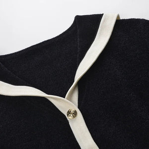 French Style Sailor Collar Knit Cardigan Winteres