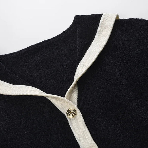 French Style Sailor Collar Knit Cardigan Winteres