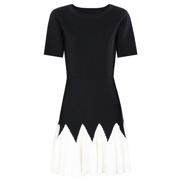 Maelle Contrast Knit Midi Dress Winteres