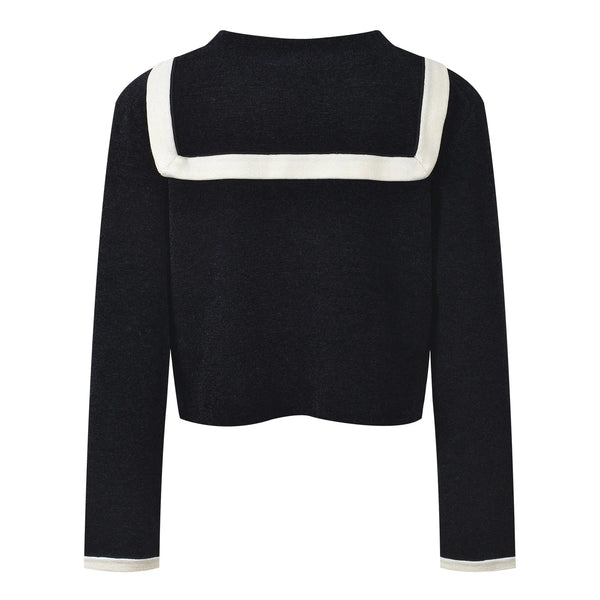 French Style Sailor Collar Knit Cardigan Winteres