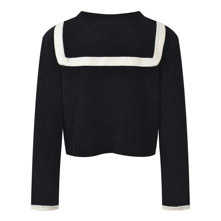 French Style Sailor Collar Knit Cardigan Winteres