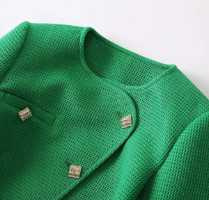 Vintage Tweed O-neck Jacket Winteres