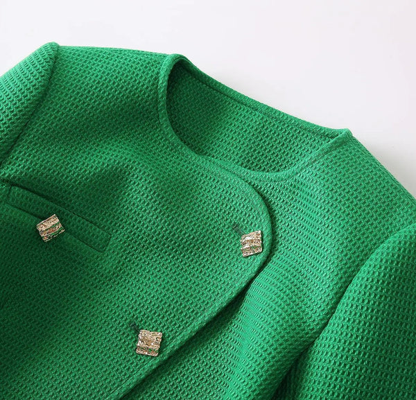 Vintage Tweed O-neck Jacket Winteres