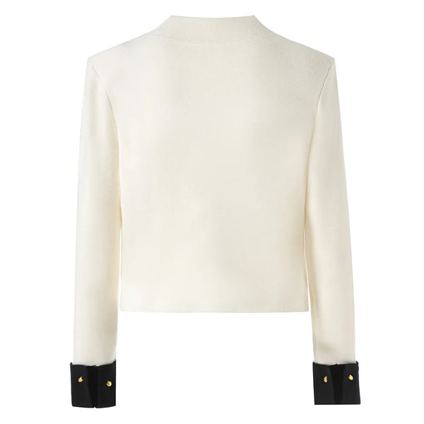 Luxury V-neck Colorblock Cardigan Winteres