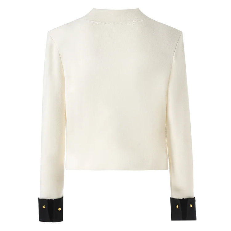 Luxury V-neck Colorblock Cardigan Winteres