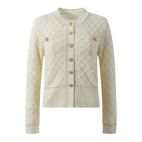 Diamond Knit O-Neck Cardigan Winteres
