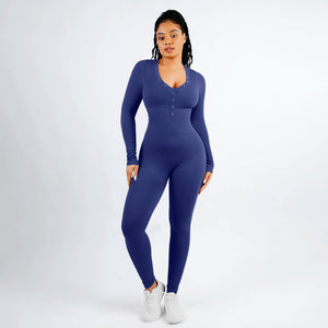 Long-Sleeve Seamless Shaping Jumpsuit Winteres