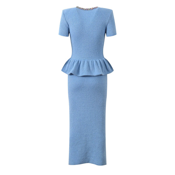 Tyana Ruffle Knit Midi Dress Winteres