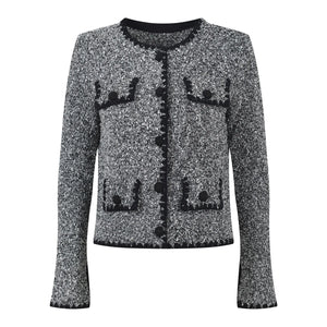 Elegant O-Neck Knit Pink Cardigan Winteres