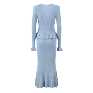The Ruffled Knit Midi Set Winteres