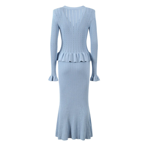 The Ruffled Knit Midi Set Winteres