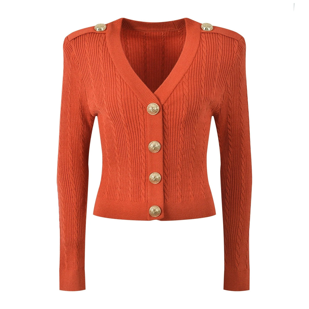 Cable Knit V-Neck Cardigan Winteres