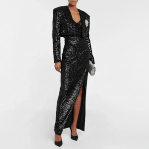 Sequined Set Dress and Blazer Winteres