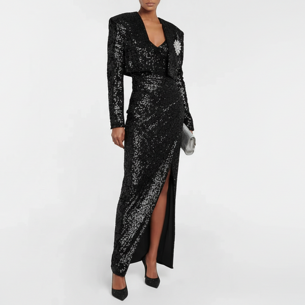 Sequined Set Dress and Blazer Winteres
