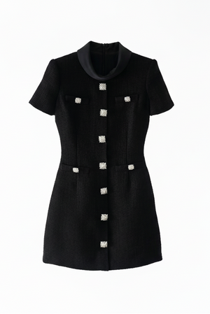 Adelaide Black Knit Mini Dress Winteres