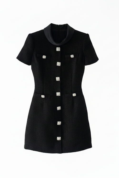 Adelaide Black Knit Mini Dress Winteres