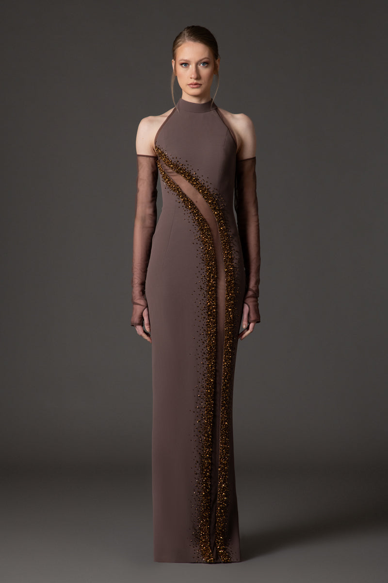 Pixyla Rhinestone Maxi Dress Winteres