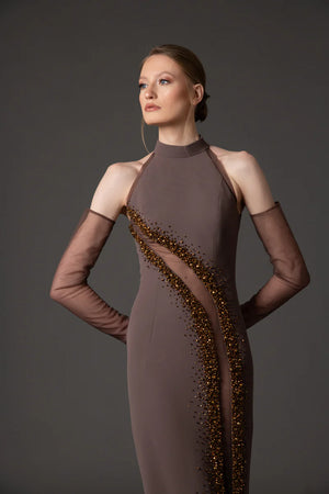 Pixyla Rhinestone Maxi Dress Winteres