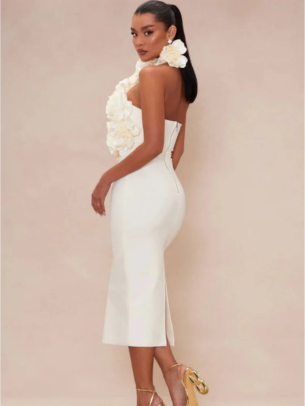 Rosy Bandage Dress Florals Winteres