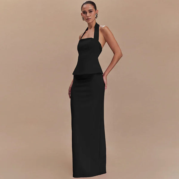 Square-Collar Two-Piece Set Winteres