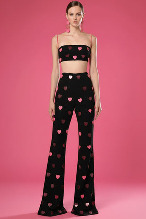 Heart Sequin Sleeveless Set Winteres