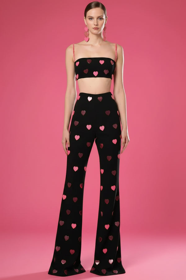 Heart Sequin Sleeveless Set Winteres
