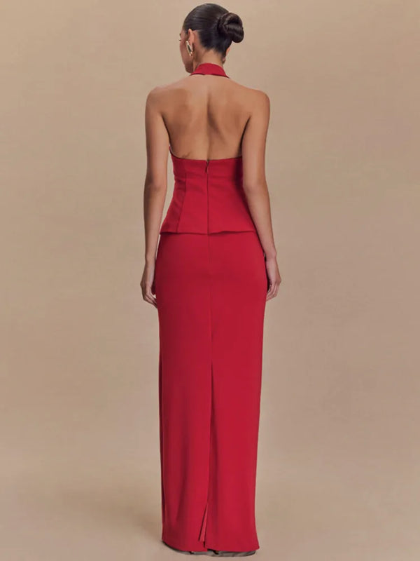 Square-Collar Two-Piece Set Winteres
