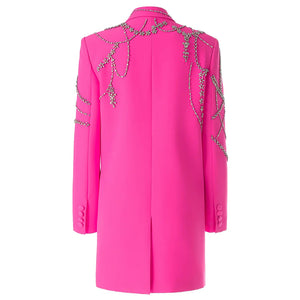 Crystal Double-Breasted Blazer Dress Winteres