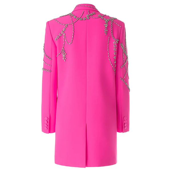 Crystal Double-Breasted Blazer Dress Winteres