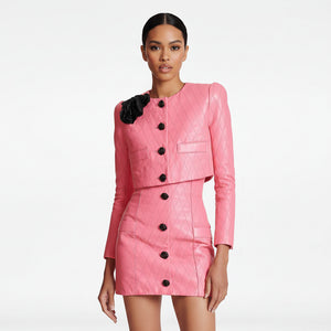 Leather Jacket & Mini Skirt Set Winteres