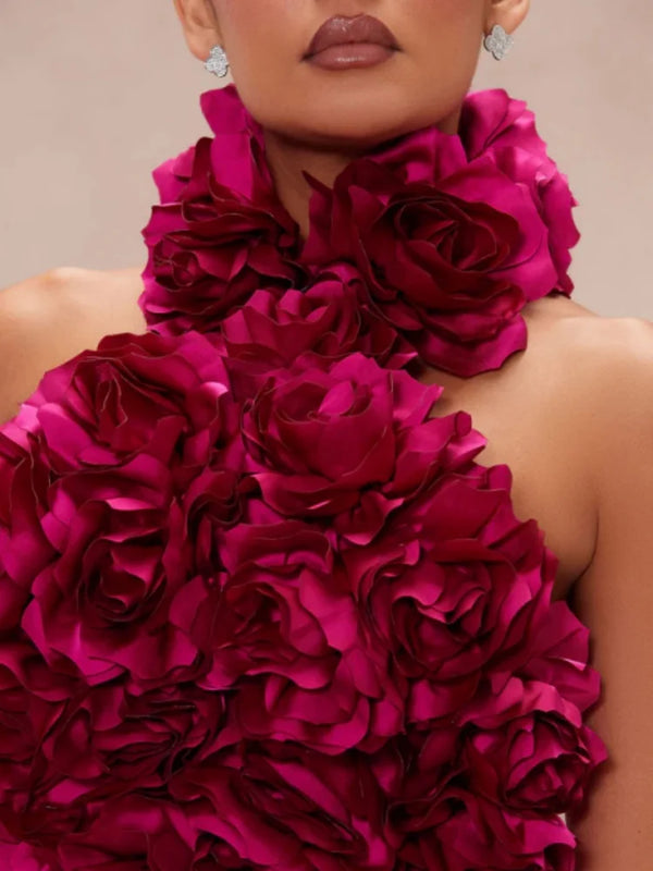 Rosy Bandage Dress Florals Winteres