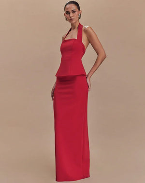 Square-Collar Two-Piece Set Winteres