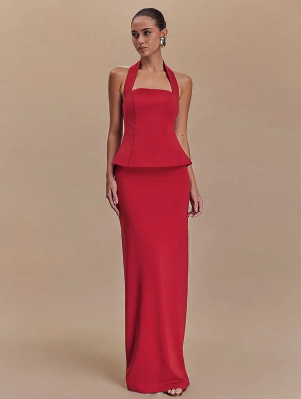Square-Collar Two-Piece Set Winteres