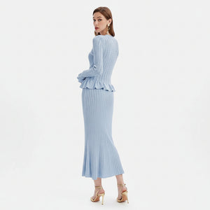 The Ruffled Knit Midi Set Winteres