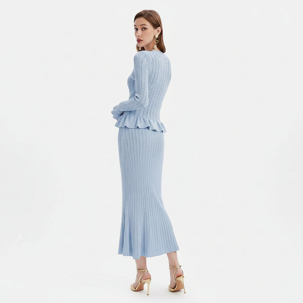 The Ruffled Knit Midi Set Winteres