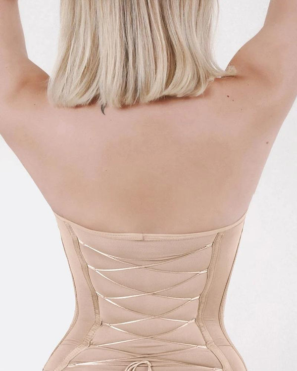 Back Lace-Up Corset Bodysuit Winteres