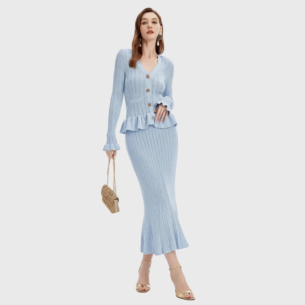 The Ruffled Knit Midi Set Winteres