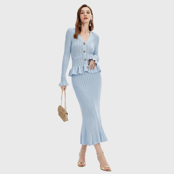 The Ruffled Knit Midi Set Winteres