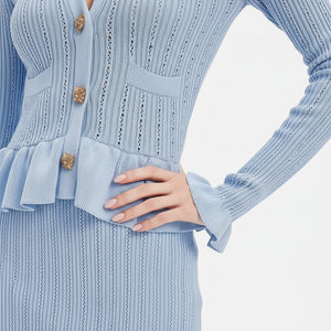 The Ruffled Knit Midi Set Winteres