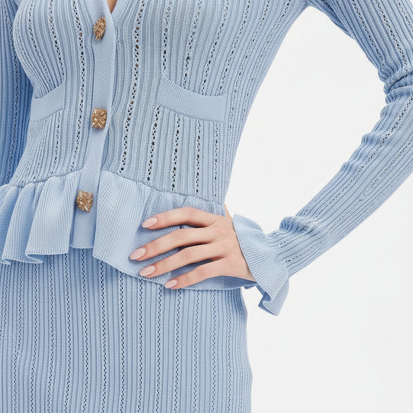 The Ruffled Knit Midi Set Winteres