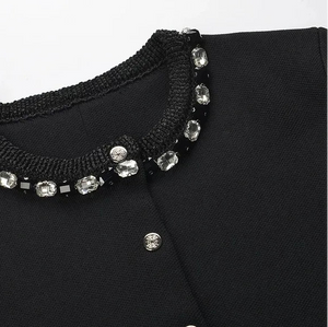 Lace-Up Shoulder Knit Dress Set Winteres
