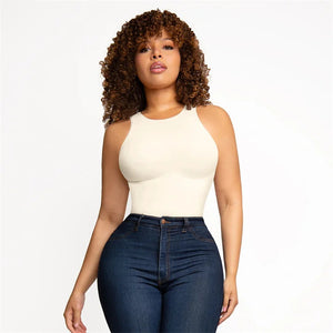 Round-Neck Shaping Jumpsuit Winteres