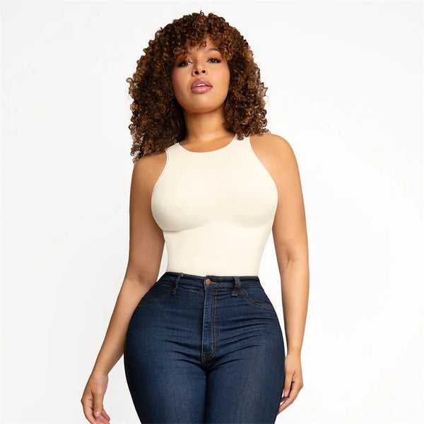Round-Neck Shaping Jumpsuit Winteres