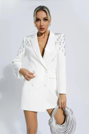 The Bejeweled Shoulder Blazer Dress Winteres