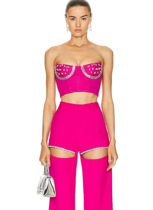 Rhinestone Bandage Two-Piece Winteres