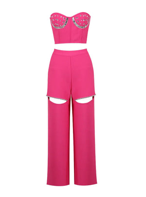 Rhinestone Bandage Two-Piece Winteres