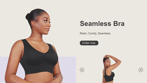 Caraco-soutien-gorge sans coutures à col en V